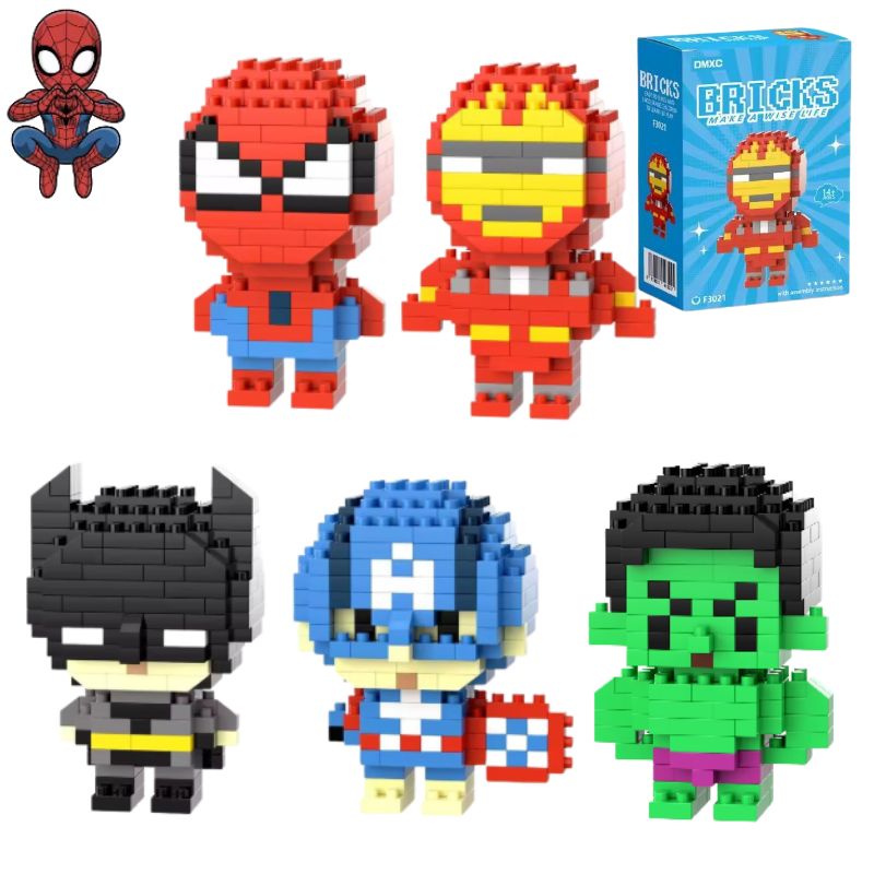 Kids Toys Blocks - بانداي مارفل سبايدر مان ديدبول وفينوم