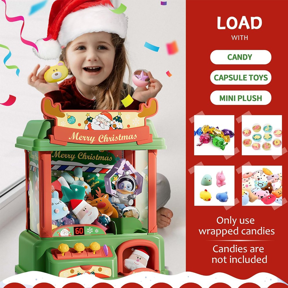 آلة مخلب عيد الميلاد للأطفال ، - مراجعة Kids Toys Vending Machine وسعره