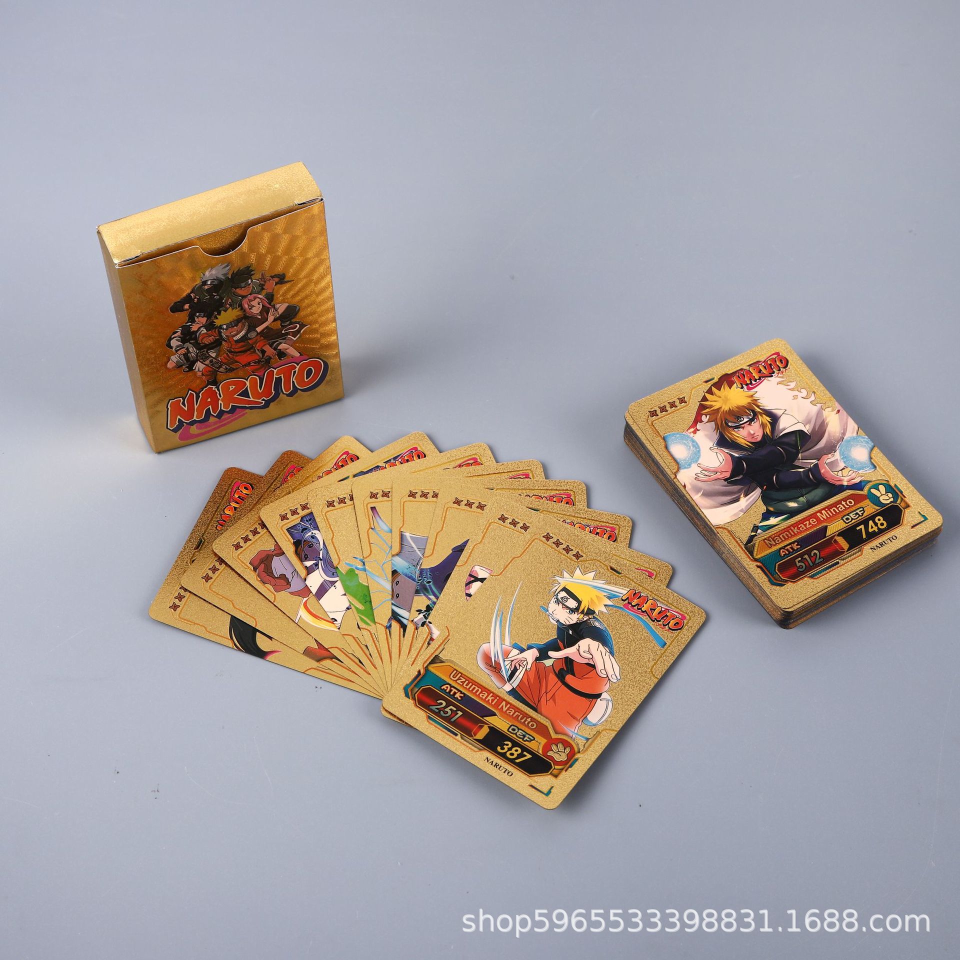 55 قطعة من بطاقات ناروتو الذهب - مراجعة Card Game Kids وسعره